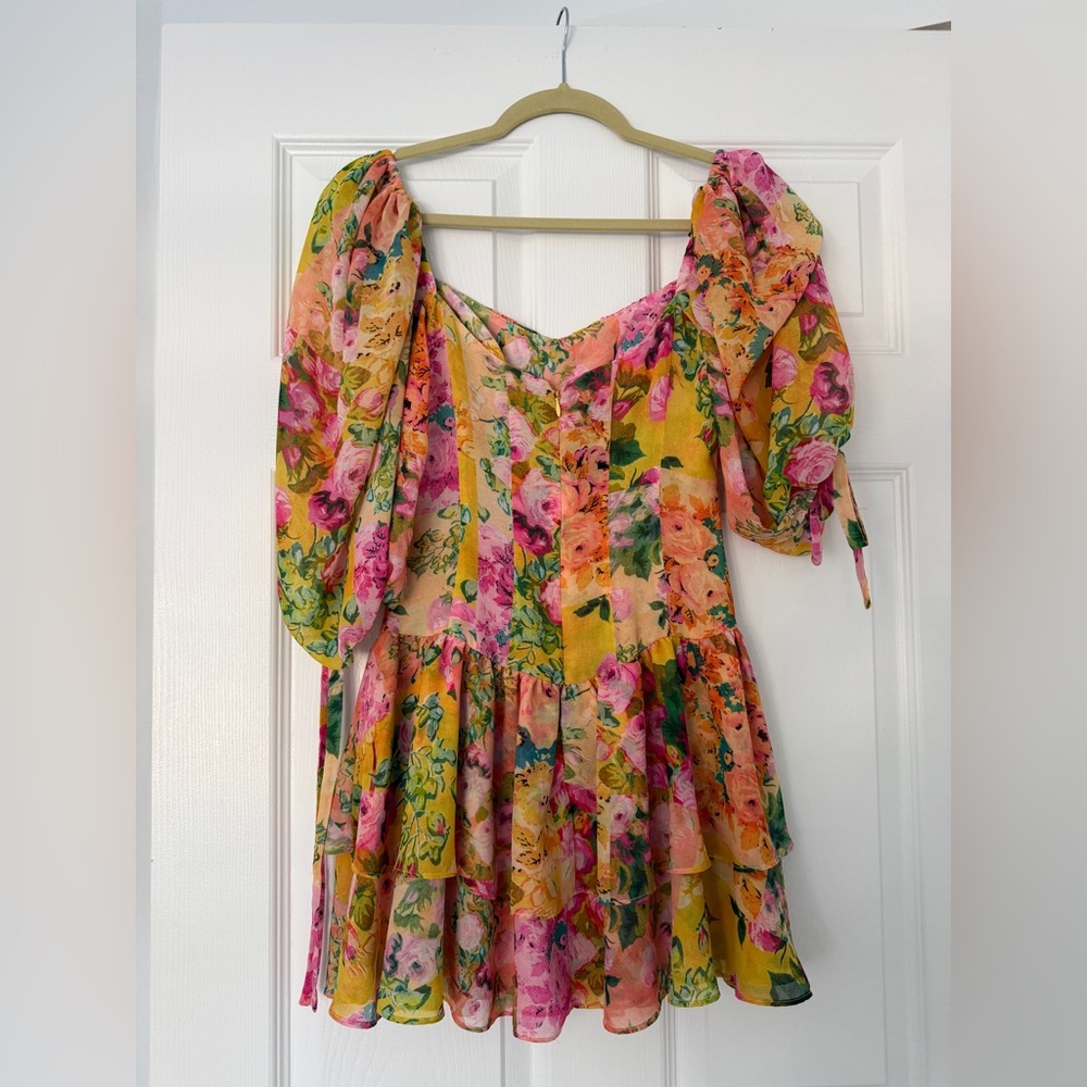 For Love and Lemons Floral Mini Dress Size XS